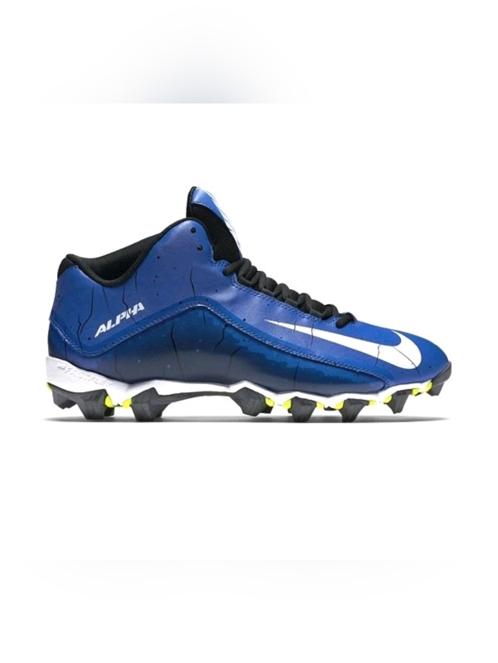 Nike Men's Alpha Shark 2 3/4 Royal Blue Black Football Cleats Size 11 New w/Box